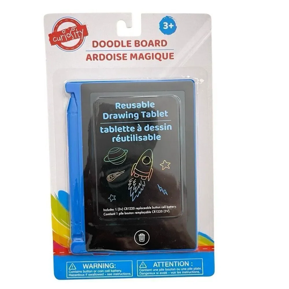 Curiosity Kids Reusable Doodle Drawing Tablet Toy Travel Size Ages 3+ NEW